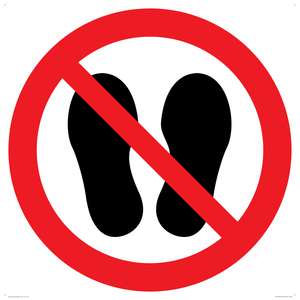 Do not step or stand here symbol only